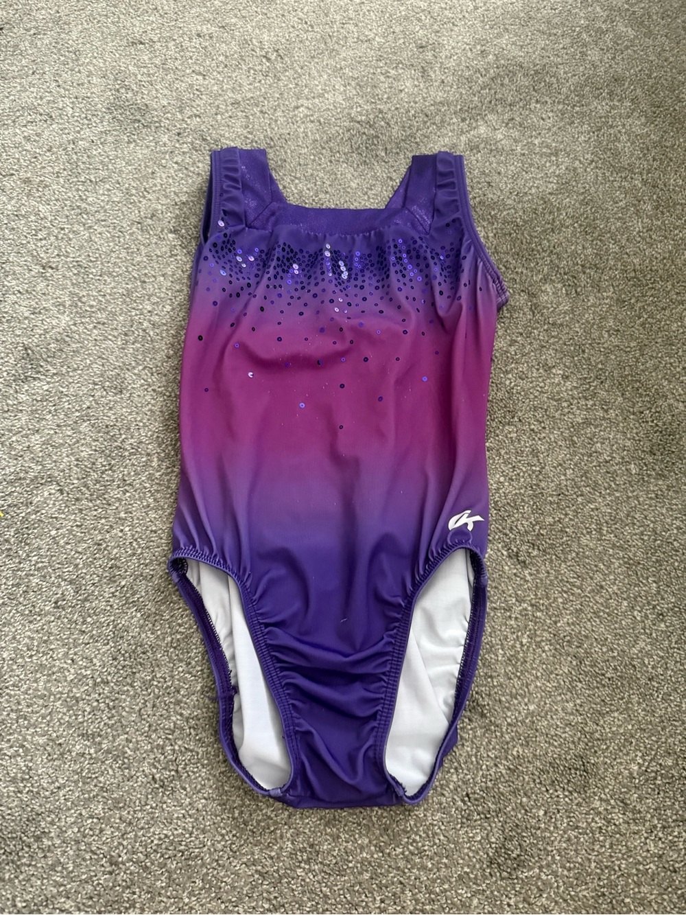 GK Elite Gradient Purple/Pink Gymnastics Leotard Sz CL